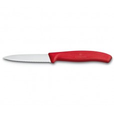 VICTORINOX Nůž na zeleninu s vroubky 8 cm červený