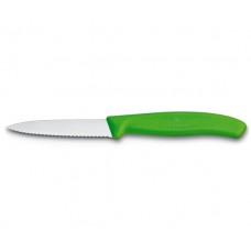 VICTORINOX Nůž na zeleninu s vroubky zelený