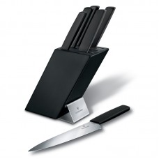 Blok s černými noži 6 ks Swiss Modern
